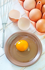 Image showing raw eggs