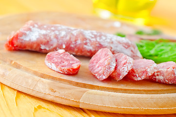 Image showing salami