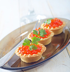 Image showing tartalets with caviar