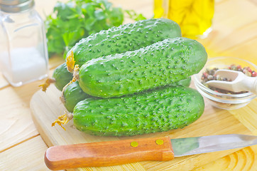 Image showing cucumbers