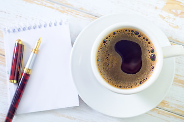 Image showing coffee and note