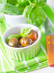 Image showing basil and tomato