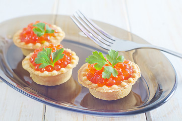 Image showing tartalets with caviar