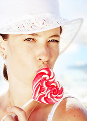 Image showing woman and candy
