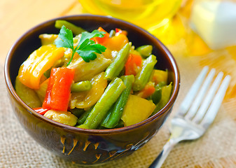 Image showing Fresh vegetable stew in the bowl