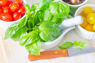 Image showing basil and tomato