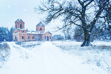 Image showing Old church in vilage