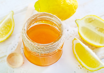 Image showing honey with lemon