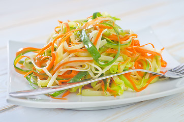 Image showing salad with celery and carrot