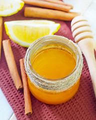 Image showing honey,cinnamon,and lemon