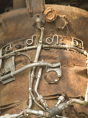 Image showing Rusty engine parts