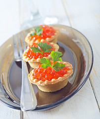 Image showing tartalets with caviar