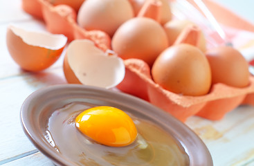 Image showing raw eggs