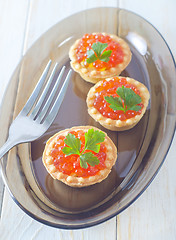 Image showing tartalets with caviar