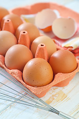 Image showing raw eggs