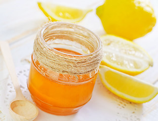 Image showing honey with lemon