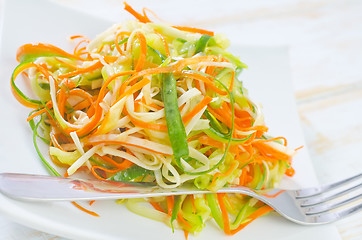 Image showing salad with celery and carrot