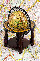 Image showing Globe on a map