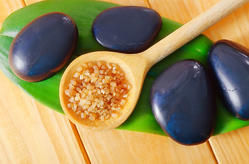 Image showing sea salt in spoon