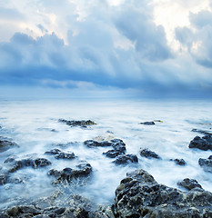 Image showing Storm on the sea