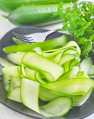 Image showing salad with cucumber