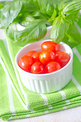 Image showing basil and tomato