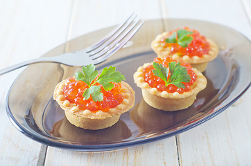 Image showing tartalets with caviar