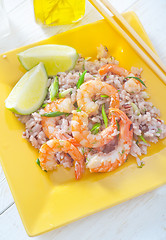 Image showing rice with shrimps