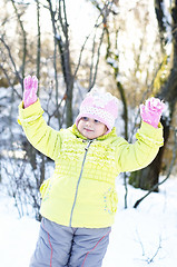 Image showing girl in the winter park