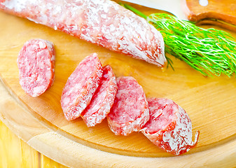 Image showing salami