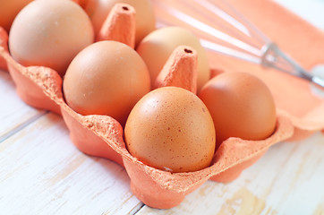 Image showing raw eggs