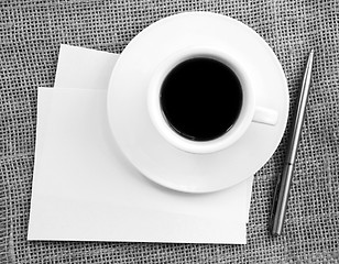 Image showing coffee and note