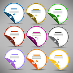 Image showing Modern  Infographics Banners Isolated on Grey Background