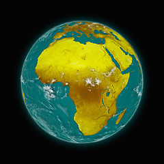 Image showing Africa on planet Earth