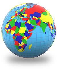Image showing Eastern Hemisphere on the globe