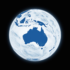 Image showing Australia on planet Earth