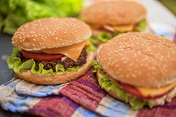 Image showing home made burgers