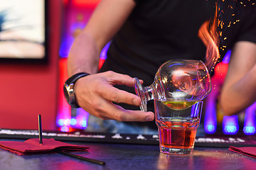 Image showing Making cocktail