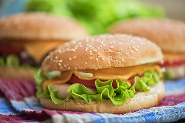 Image showing home made burgers