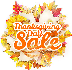 Image showing Thanksgiving Day sale. EPS 10