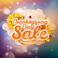 Image showing Thanksgiving Day sale. EPS 10