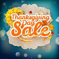 Image showing Thanksgiving Day sale. EPS 10