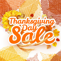 Image showing Thanksgiving Day sale. EPS 10