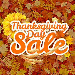 Image showing Thanksgiving Day sale. EPS 10