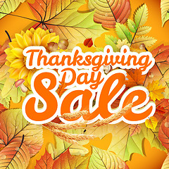 Image showing Thanksgiving Day sale. EPS 10