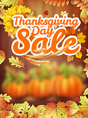 Image showing Thanksgiving Day sale. EPS 10