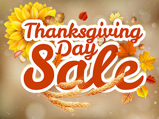 Image showing Thanksgiving Day sale. EPS 10