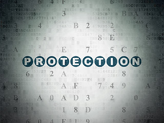 Image showing Security concept: Protection on Digital Paper background