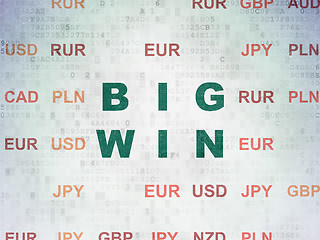 Image showing Finance concept: Big Win on Digital Paper background