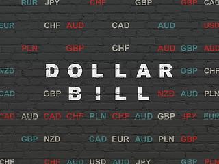 Image showing Currency concept: Dollar Bill on wall background